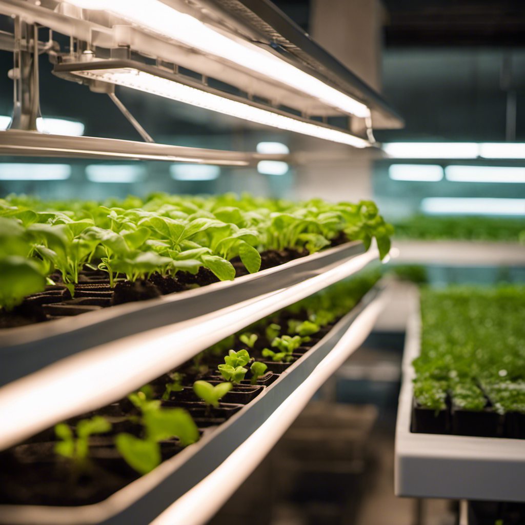 An image showcasing the step-by-step process of hydroponic gardening mastery: From seedling germination in a controlled environment, to nutrient-rich water systems, LED grow lights, and lush, thriving plants