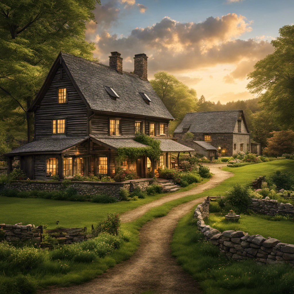 An image capturing the essence of historical farmhouses in Northeast