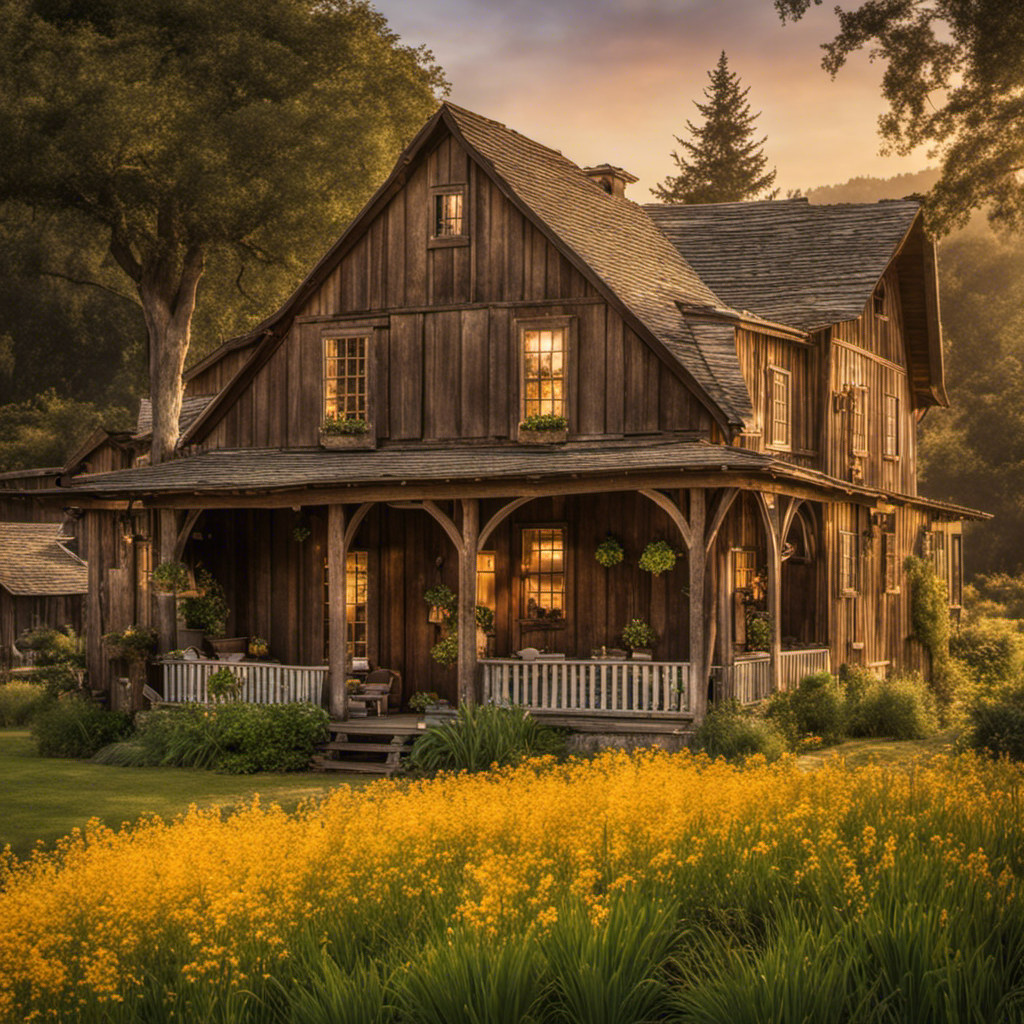 An image showcasing the rustic charm of the Pacific States' top 10 historic farmhouses