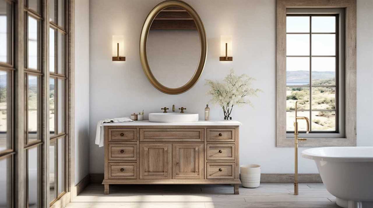 farmhouse sink bathroom vanity