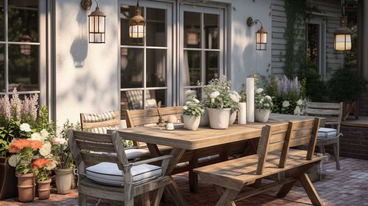 farmhouse outdoor table decor