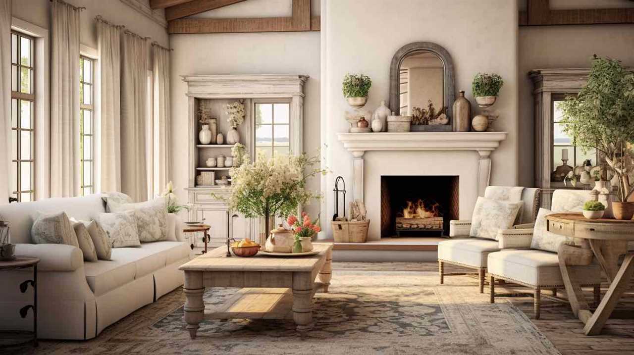 farmhouse living room ideas with brown couch