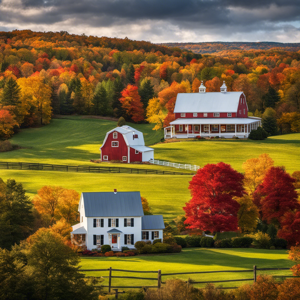 An image capturing the essence of Mid-Atlantic farmhouses with a rich history