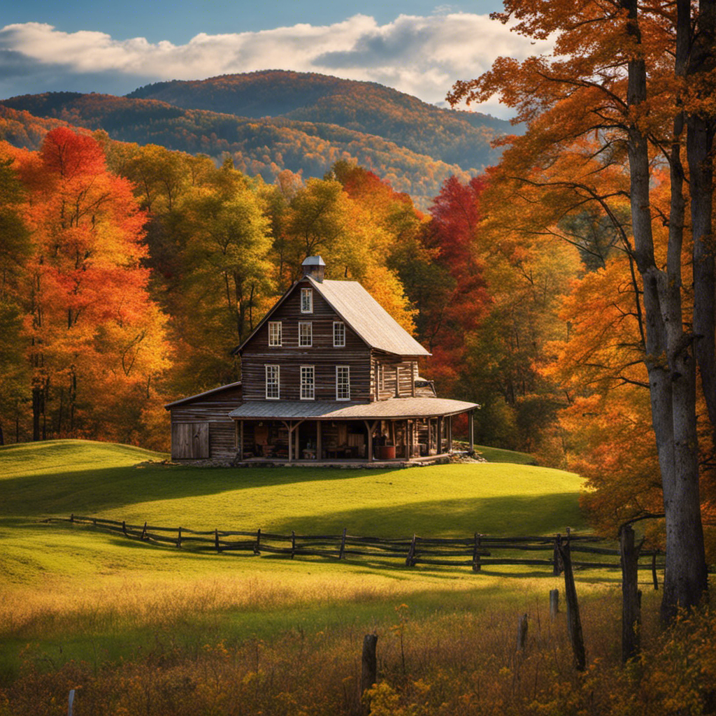 An image capturing the essence of the Mountain State's top 10 historical farmhouses
