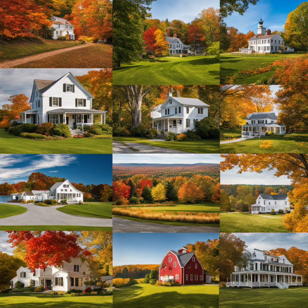 An image showcasing the exquisite charm of New England's top 10 historical farmhouses