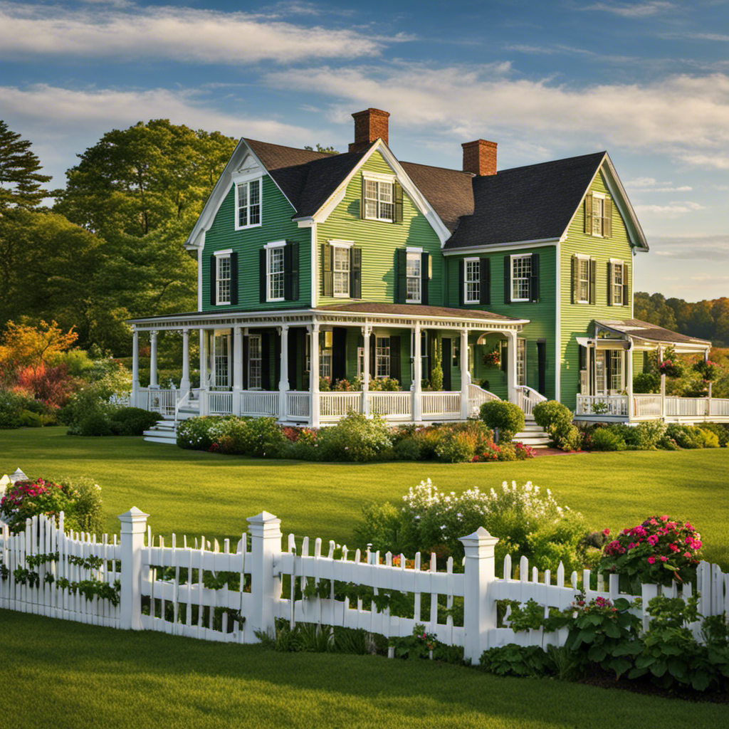 An image capturing the charm of 10 historical Northeast farmhouses nestled near bustling cities