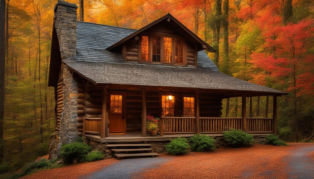 cozy farmhouse cabin in the Great Smoky Mountains