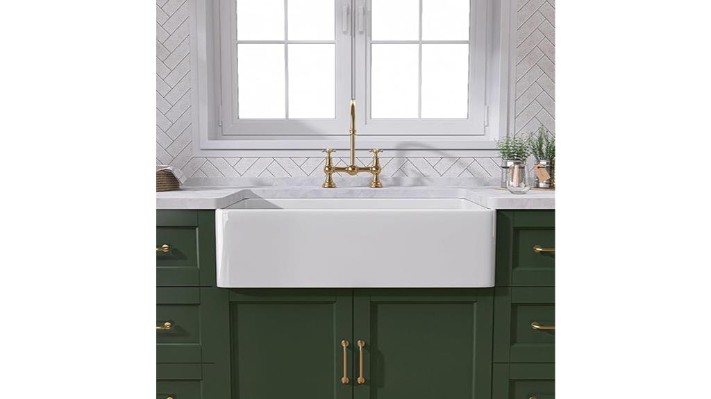 30 inch white farmhouse sink