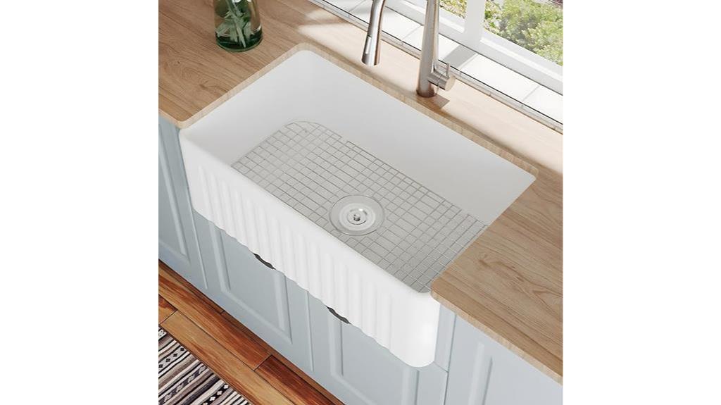 30 inch white kitchen sink