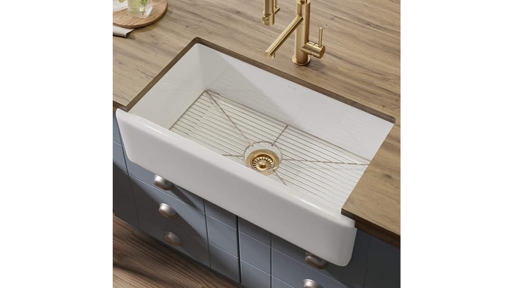 33 inch fireclay farmhouse sink