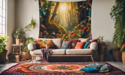 artistic tapestries enhance rooms