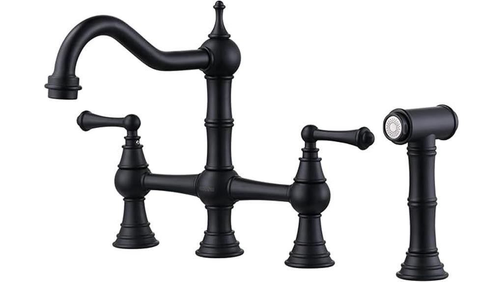 black kitchen faucet set