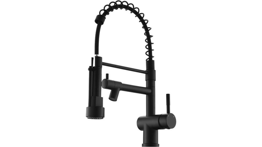 black kitchen faucet sprayer