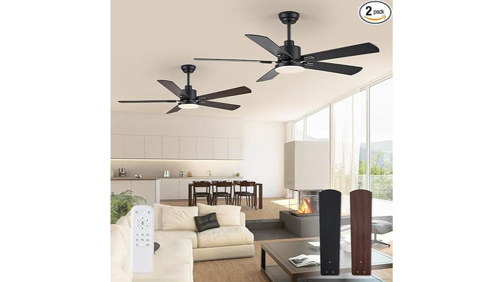 black modern ceiling fans