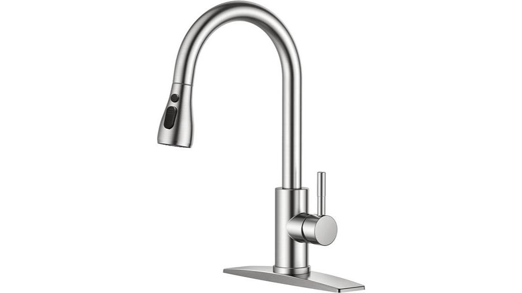 brushed nickel kitchen faucet