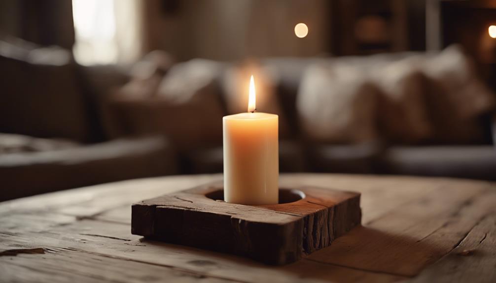 charming wooden candle holders