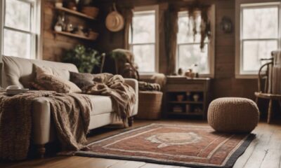 cozy farmhouse with rugs