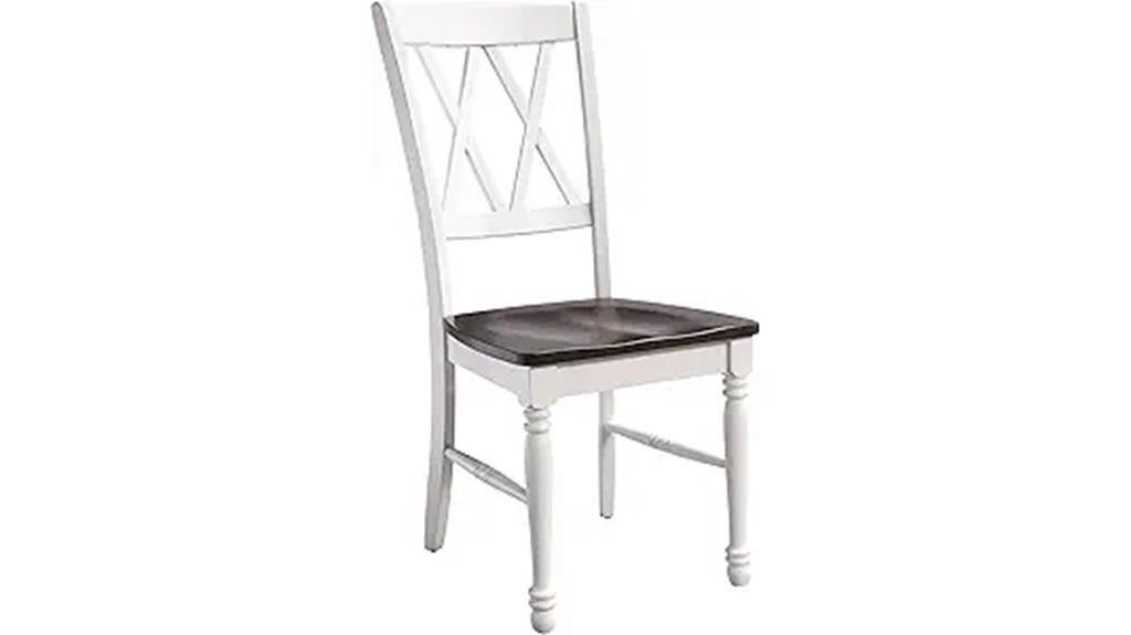 distressed white dining chairs