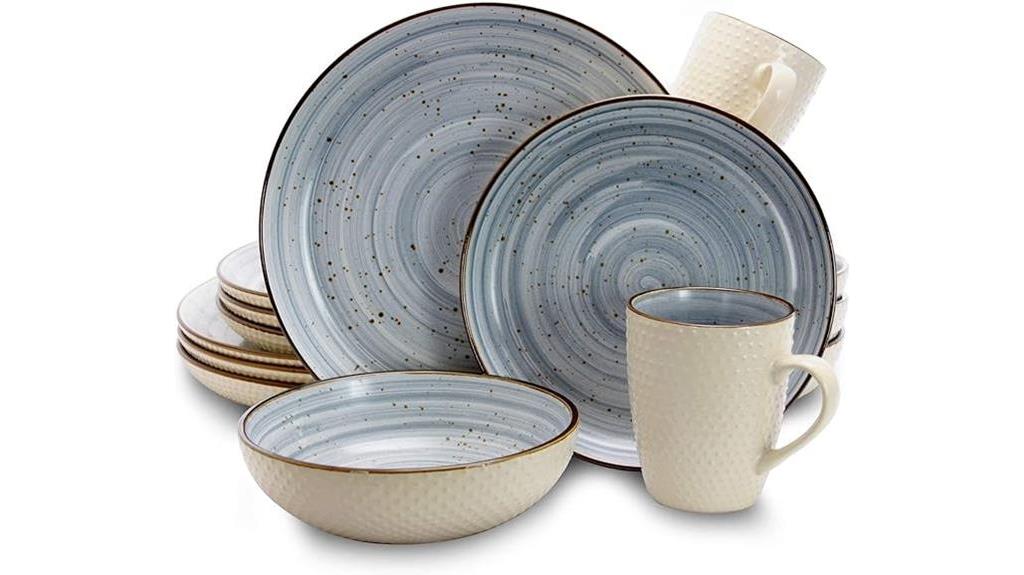 elama 16 piece dinnerware set