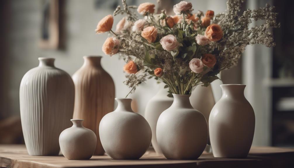 elegant vases enhance decor