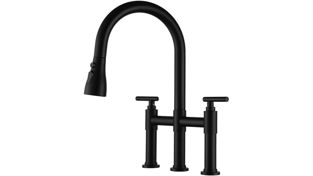 farmhouse bridge kitchen faucet