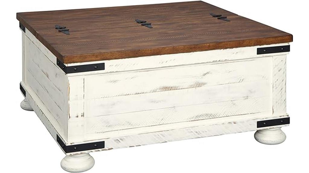 farmhouse square storage table