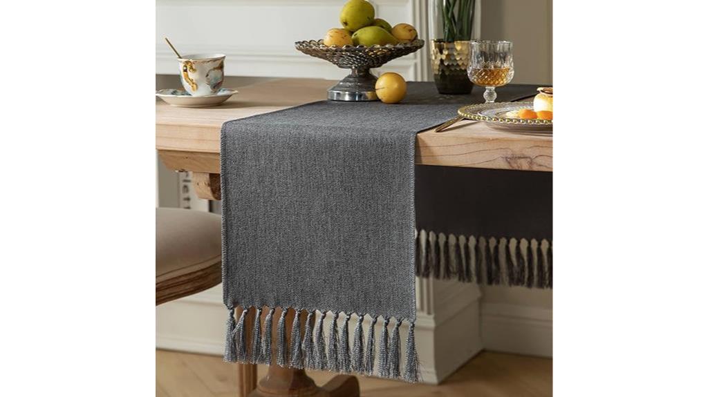 graphite grey table runner