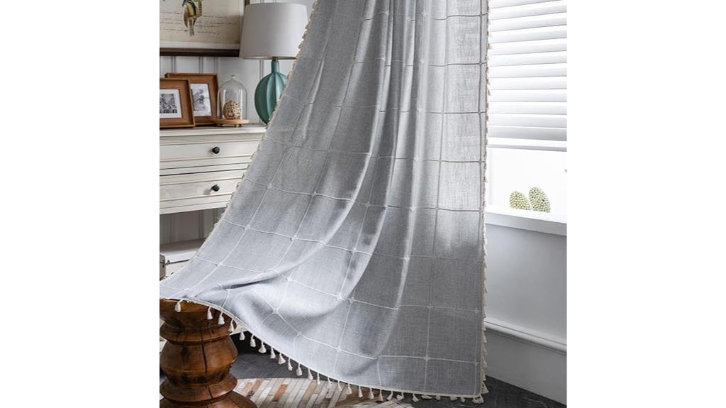 grey semi blackout curtain panels