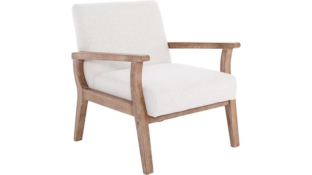 linen upholstered accent chair