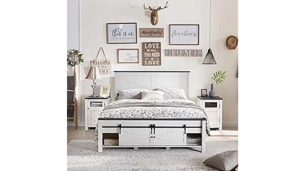 queen size wood bed