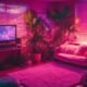 retro vaporwave room ideas