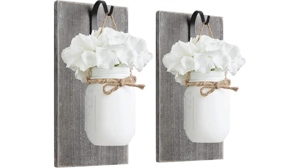 rustic mason jar sconces