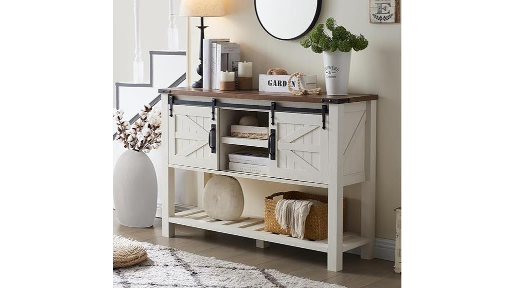 sliding barn door table