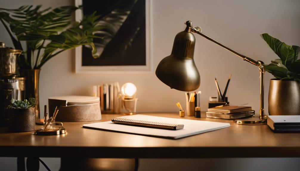 stylish desk lamps illuminate workspace