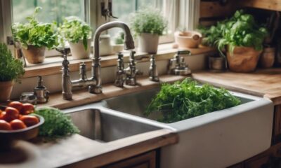 stylish farmhouse sink faucets