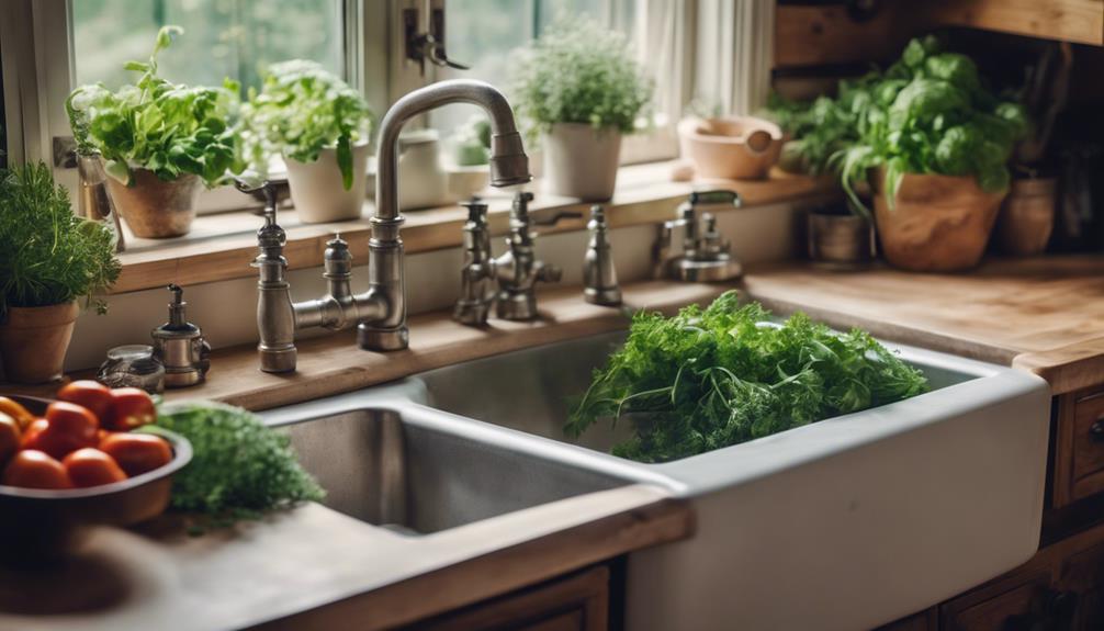 stylish farmhouse sink faucets