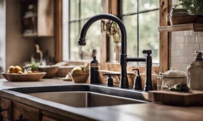 stylish farmhouse sink faucets