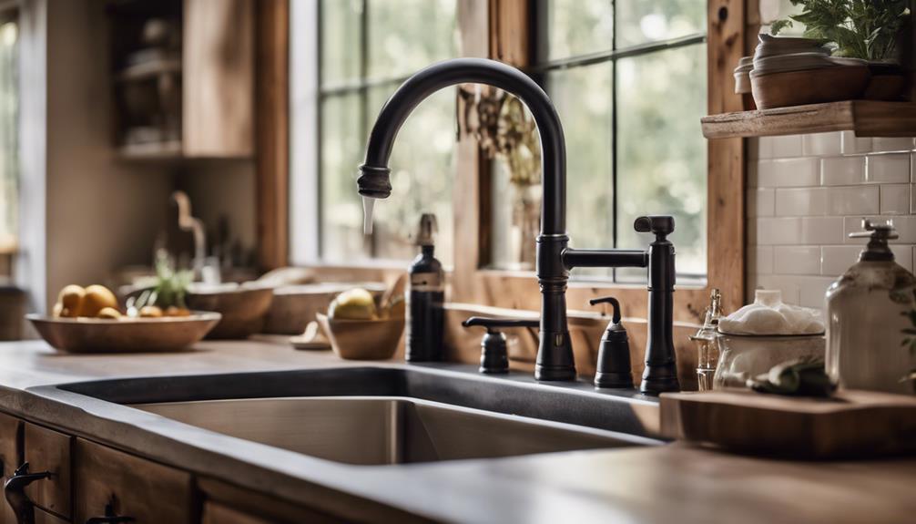 stylish farmhouse sink faucets