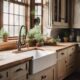 stylish white farmhouse sinks