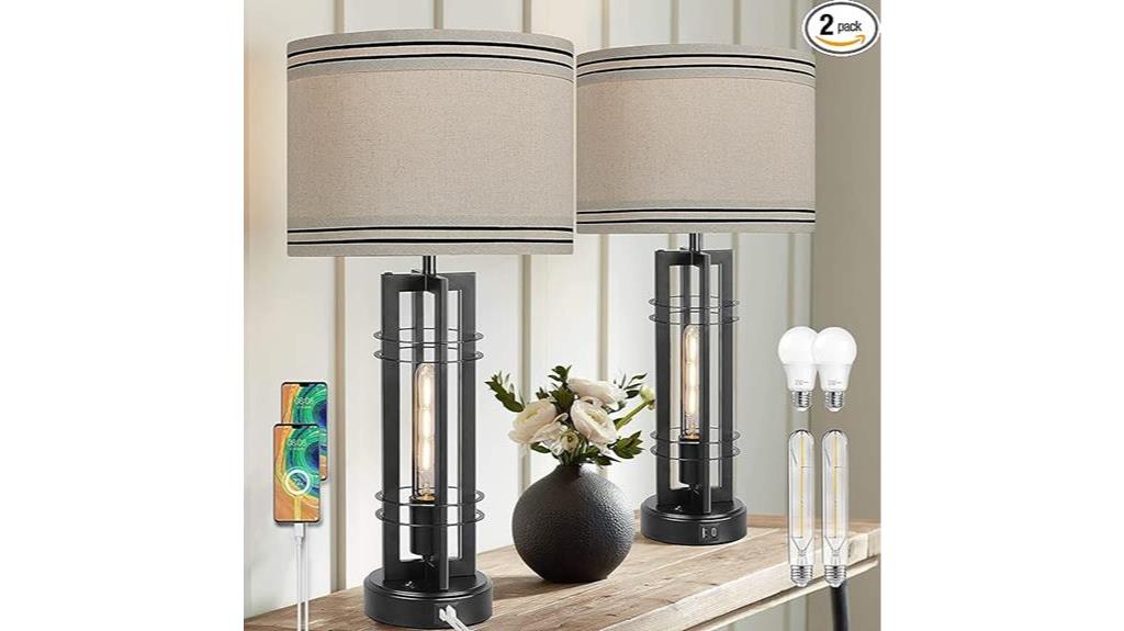 usb table lamps set