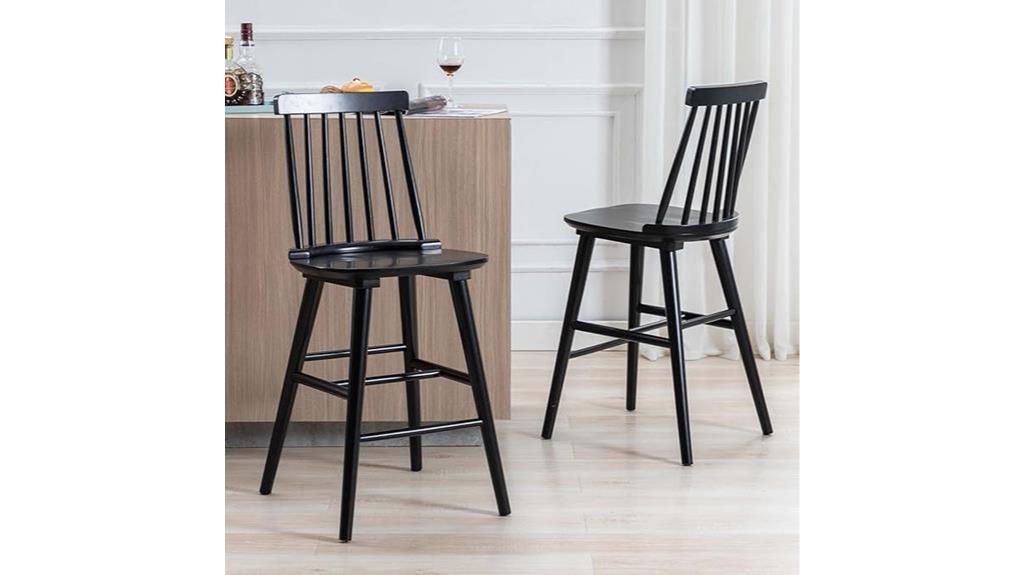 wood bar stools set