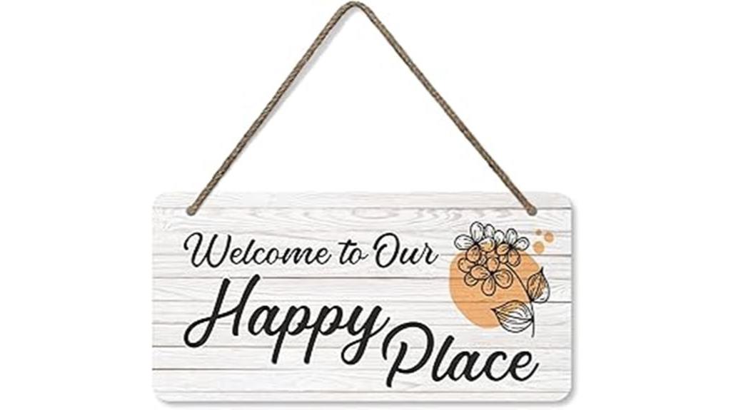 wooden welcome sign decor