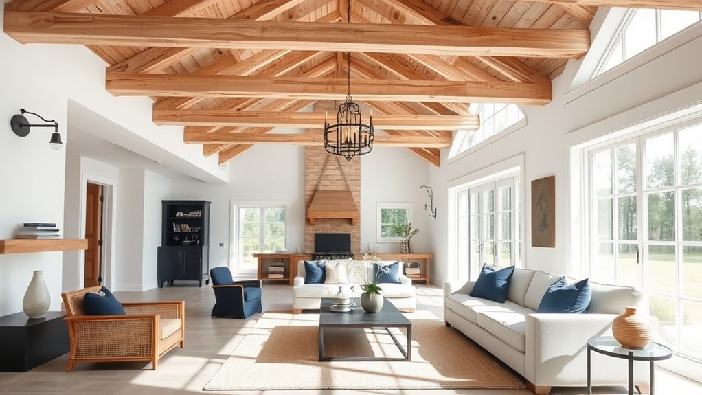 balanced neutral and bold colors