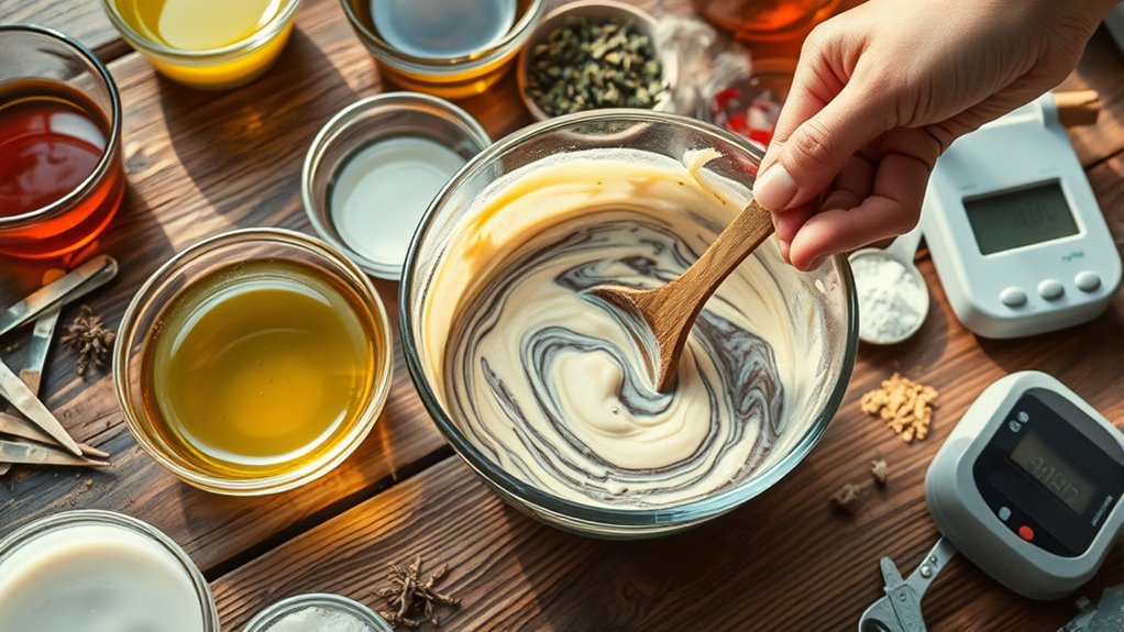 careful mixing ensures uniformity