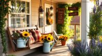charming rustic porch accents