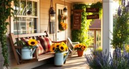 charming rustic porch accents
