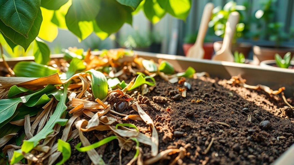 compost yard and kitchen waste