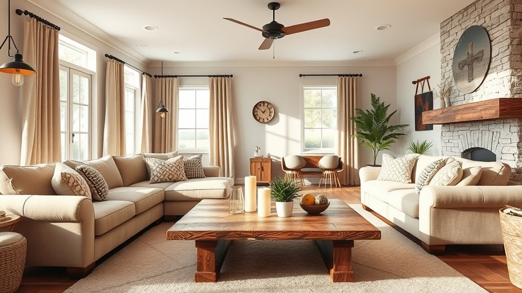 cozy modern farmhouse decor