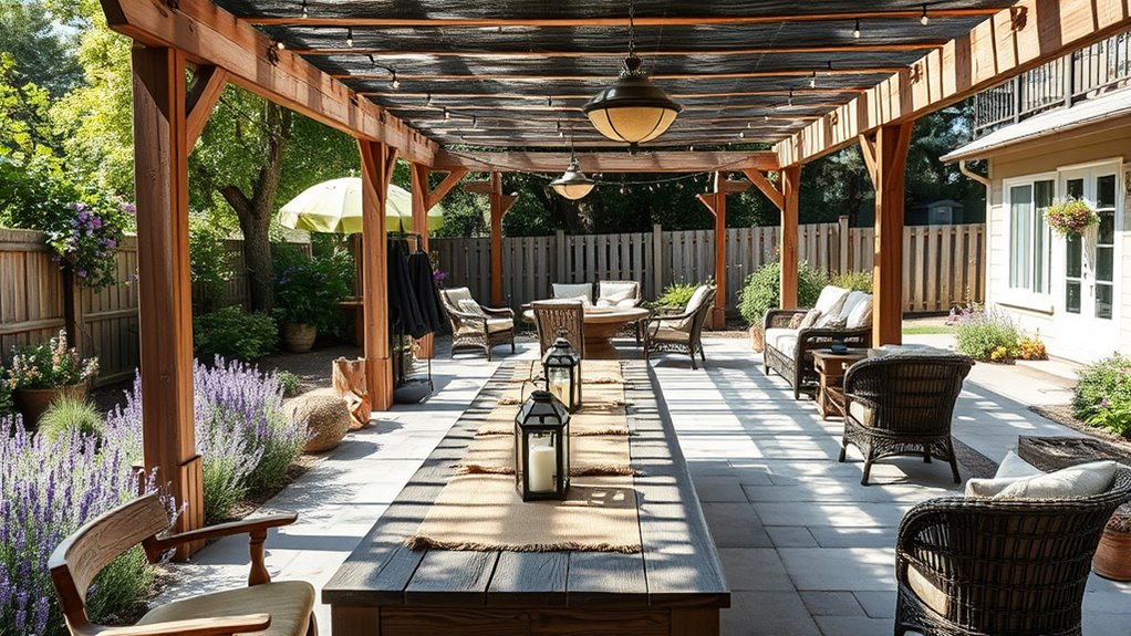 cozy rustic outdoor seating