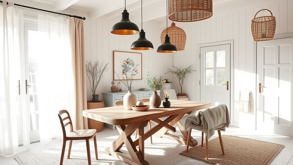 cozy scandinavian lighting accents